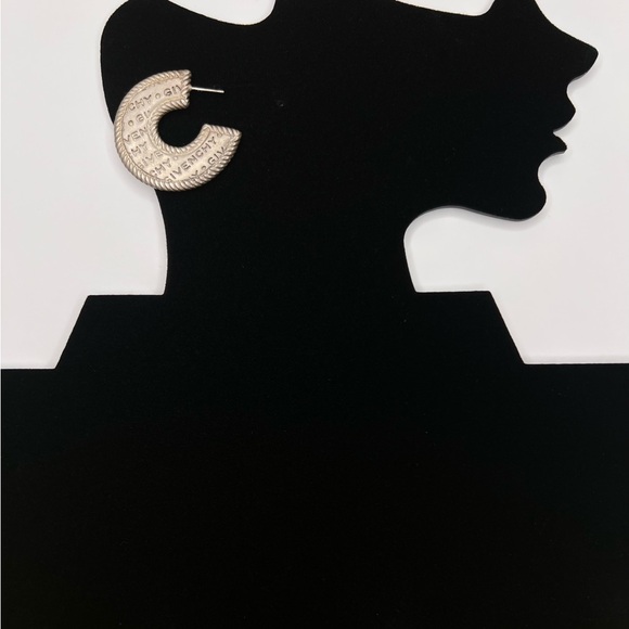 Givenchy Vintage Large logo spell out Hoop Earrings - Picture 5 of 6